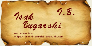 Isak Bugarski vizit kartica